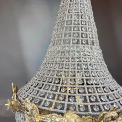 1970's French Louis XVI Style French Style Empire Bronze Chandelier -chairish shop 1970s french louis xvi style french style empire bronze chandelier 5951