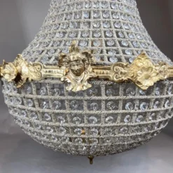 1970's French Louis XVI Style French Style Empire Bronze Chandelier -chairish shop 1970s french louis xvi style french style empire bronze chandelier 9630