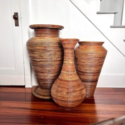 1970’s Gabriella Crespi Style Pencil Reed Rattan Vase -chairish shop 1970s gabriella crespi style pencil reed rattan vase 7521 scaled