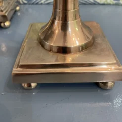 1970’s Hollywood Regency Lucite And Brass Candle Sticks - A Pair -chairish shop 1970s hollywood regency lucite and brass candle sticks a pair 3060 scaled