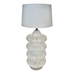 1970's Italian Carlo Nason For Mazzega Murano Glass Four Tiered Table Lamp