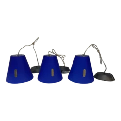 1970's Italian Murano Glass Pendant Light Fixtures - Set Of 3