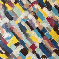 1970's J. Yermain Pop Art Multicolored Abstract Painting -chairish shop 1970s j yermain pop art multicolored abstract painting 0974 scaled