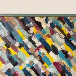 1970's J. Yermain Pop Art Multicolored Abstract Painting -chairish shop 1970s j yermain pop art multicolored abstract painting 2533 scaled