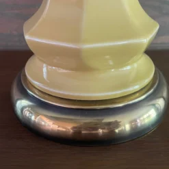 1970's Large Geometric Yellow Ceramic Table Lamp -chairish shop 1970s large geometric yellow ceramic table lamp 4546 scaled