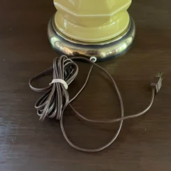 1970's Large Geometric Yellow Ceramic Table Lamp -chairish shop 1970s large geometric yellow ceramic table lamp 8336 scaled