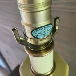 1970's Large Geometric Yellow Ceramic Table Lamp -chairish shop 1970s large geometric yellow ceramic table lamp 9231 scaled