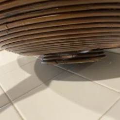 1970’s Large Pencil Reed Footed Bowl -chairish shop 1970s large pencil reed footed bowl 2133 scaled