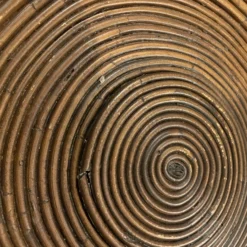 1970’s Large Pencil Reed Footed Bowl -chairish shop 1970s large pencil reed footed bowl 4831