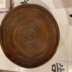 1970’s Large Pencil Reed Footed Bowl -chairish shop 1970s large pencil reed footed bowl 7847 scaled