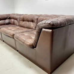 1970’s Leather Sofa, Denmark -chairish shop 1970s leather sofa denmark 0421 scaled