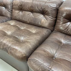 1970’s Leather Sofa, Denmark -chairish shop 1970s leather sofa denmark 7735