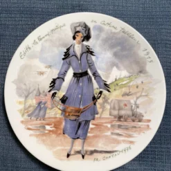 1970’s Limoges Plates - Fashion - Les Femmes Du Siecle Henri D'Arceau Women Of The Century Collector Plates - Set Of 8 -chairish shop 1970s limoges plates fashion les femmes du siecle henri darceau women of the century collector plates set of 8 3371 scaled