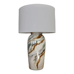 1970's Mid-Century Modern Glazed Ceramic Table Lamp