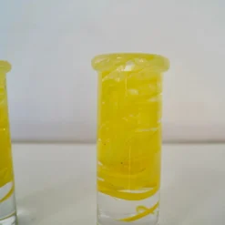 Kosta Boda 1970's Mid-Century Modern Pop Art Glass Candle Holders - A Pair -chairish shop 1970s mid century modern pop art glass candle holders a pair 1570