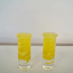 Kosta Boda 1970's Mid-Century Modern Pop Art Glass Candle Holders - A Pair -chairish shop 1970s mid century modern pop art glass candle holders a pair 5883 scaled