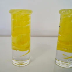 Kosta Boda 1970's Mid-Century Modern Pop Art Glass Candle Holders - A Pair -chairish shop 1970s mid century modern pop art glass candle holders a pair 9767