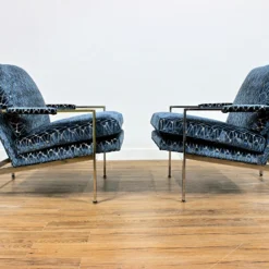 1970's Milo Baughman 951 Chrome Lounge Chairs In Rombo Orion Blue Cut Velvet, Pair 11 1970's Milo Baughman 951 Chrome Lounge Chairs In Rombo Orion Blue Cut Velvet, Pair -chairish shop 1970s milo baughman 951 chrome lounge chairs in rombo orion blue cut velvet pair 7902 scaled
