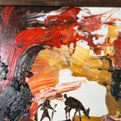 1970's Morris Katz Expressionist Abstract Oil Painting -chairish shop 1970s morris katz expressionist abstract oil painting 0510 scaled