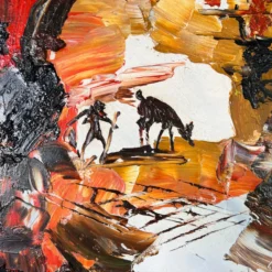 1970's Morris Katz Expressionist Abstract Oil Painting -chairish shop 1970s morris katz expressionist abstract oil painting 6620 scaled