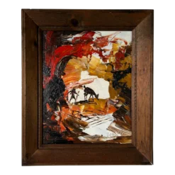 1970's Morris Katz Expressionist Abstract Oil Painting