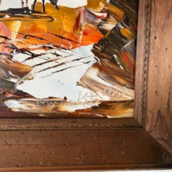 1970's Morris Katz Expressionist Abstract Oil Painting -chairish shop 1970s morris katz expressionist abstract oil painting 9058 scaled