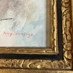 1970’s Original Abstract Impressionist Still Life Painting By Polly Jennings Original Vintage Frame -chairish shop 1970s original abstract impressionist still life painting by polly jennings original vintage frame 8867