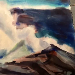 1970’s Original Abstract Seascape Watercolor Painting -chairish shop 1970s original abstract seascape watercolor painting 1980