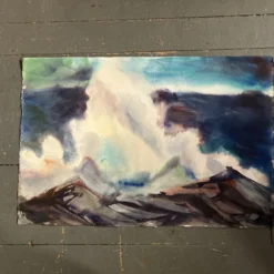 1970’s Original Abstract Seascape Watercolor Painting -chairish shop 1970s original abstract seascape watercolor painting 2552