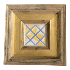 1970’s Original Abstract Watercolor Painting Chunky Gold Frame