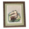 1970’s Original Female Nude Painting Ornate Vintage Frame