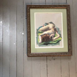 1970’s Original Female Nude Painting Ornate Vintage Frame -chairish shop 1970s original female nude painting ornate vintage frame 4353