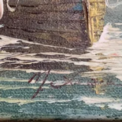 1970’s Original Sailboat Palette Knife Oil Painting Signed -chairish shop 1970s original sailboat palette knife oil painting signed 9316