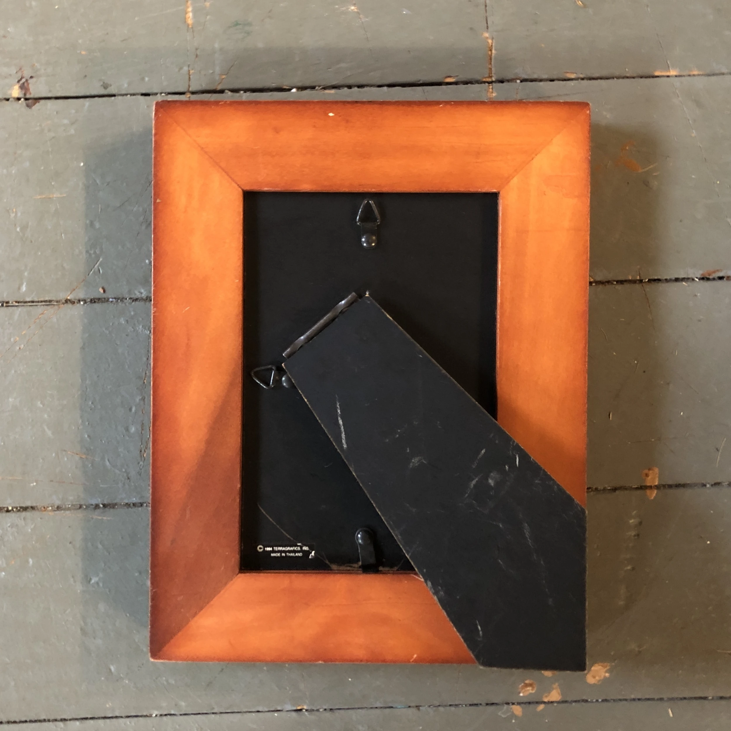 1970’s Original Small Portrait Watercolor Painting Vintage Tabletop Frame - Image 3