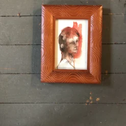 1970’s Original Small Portrait Watercolor Painting Vintage Tabletop Frame -chairish shop 1970s original small portrait watercolor painting vintage tabletop frame 7862