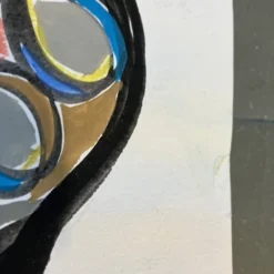 1970’s Original Vintage E.J.Hartmann Large Abstract Portrait Painting Signed -chairish shop 1970s original vintage ejhartmann large abstract portrait painting signed 5359