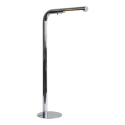 1970's Robert Sonneman Chrome Tube Floor Lamp Reading Light