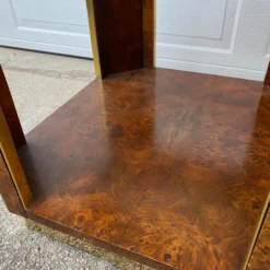 1970’s Thomasville Burlwood And Brass Side Tables -chairish shop 1970s thomasville burlwood and brass side tables 7391 scaled