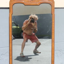 1970's Traditional Tall Carved Exotic Burlwood Wall Mirror By Baker Furniture Company -chairish shop 1970s traditional tall carved exotic burlwood wall mirror by baker furniture company 7239 scaled