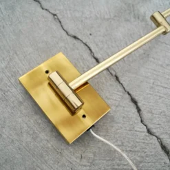 1970's Vintage Hollywood Regency Brass Swing Arm Sconces - A Pair 17 1970's Vintage Hollywood Regency Brass Swing Arm Sconces - A Pair -chairish shop 1970s vintage hollywood regency brass swing arm sconces a pair 1707 scaled