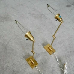 1970's Vintage Hollywood Regency Brass Swing Arm Sconces - A Pair 13 1970's Vintage Hollywood Regency Brass Swing Arm Sconces - A Pair -chairish shop 1970s vintage hollywood regency brass swing arm sconces a pair 7412