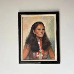 1970's Vintage L. Yolub Japanese Woman Oil Portrait Painting, Frame -chairish shop 1970s vintage l yolub japanese woman oil portrait painting frame 1936 scaled