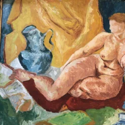 1970’s Vintage Modernist Abstract Expressionist Female Nude Painting Ornate Vintage Frame -chairish shop 1970s vintage modernist abstract expressionist female nude painting ornate vintage frame 7265