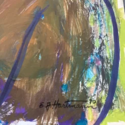 1970’s Vintage Original E.J.Hartmann Original Large Abstract Portrait Painting Signed -chairish shop 1970s vintage original ejhartmann original large abstract portrait painting signed 2565
