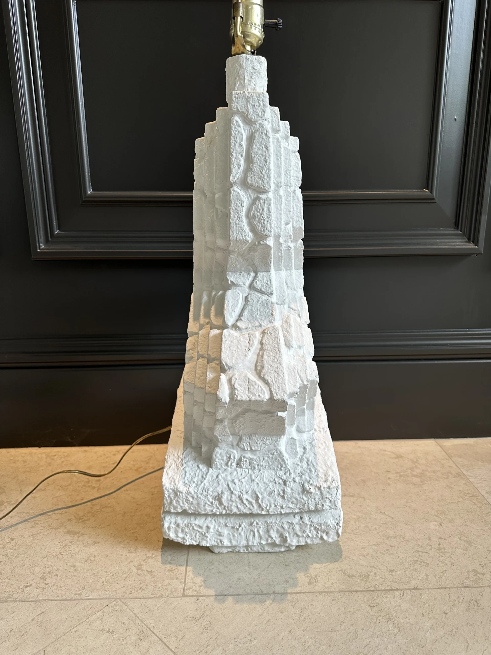 1970’s Vintage Zig Zag Plaster Table Lamp By Ziggaraut 9 1970’s Vintage Zig Zag Plaster Table Lamp By Ziggaraut - Image 9
