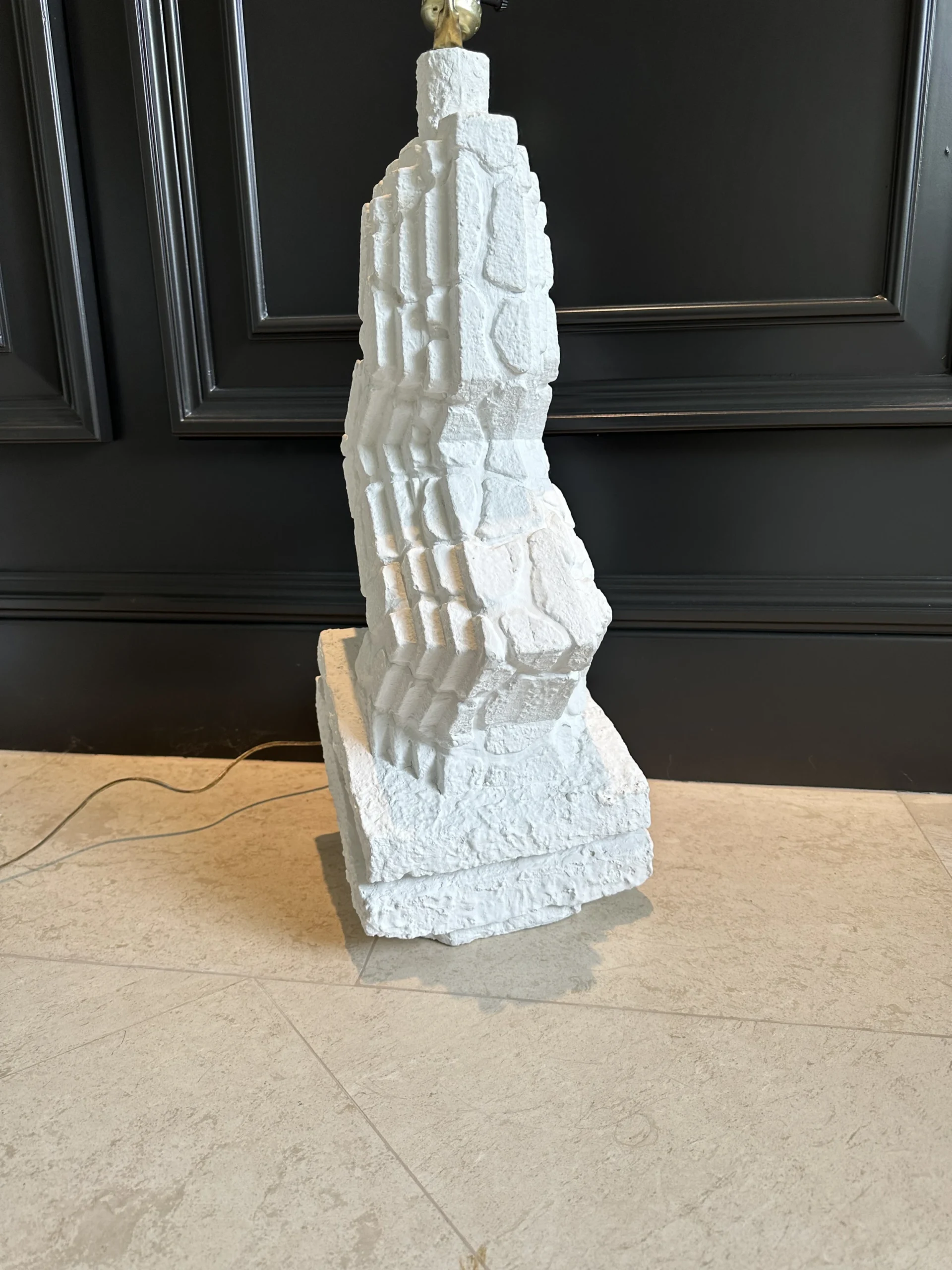 1970’s Vintage Zig Zag Plaster Table Lamp By Ziggaraut 10 1970’s Vintage Zig Zag Plaster Table Lamp By Ziggaraut - Image 10