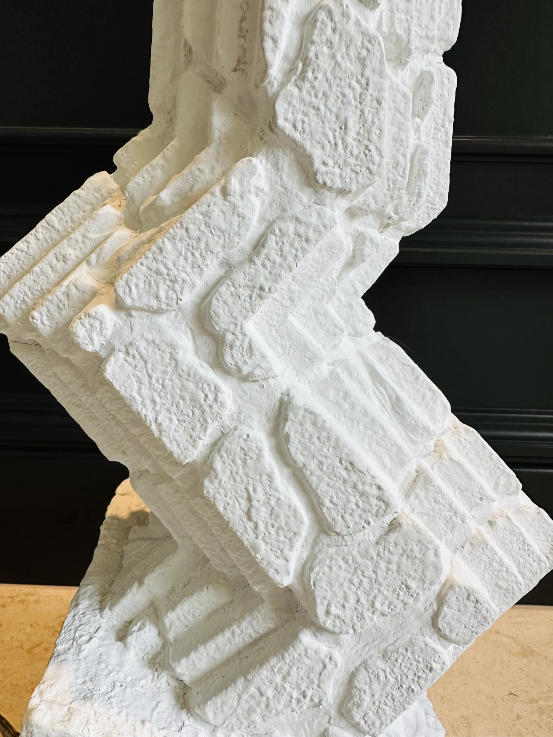 1970’s Vintage Zig Zag Plaster Table Lamp By Ziggaraut 7 1970’s Vintage Zig Zag Plaster Table Lamp By Ziggaraut - Image 7