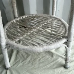 1970's Wicker Side Table 12 1970's Wicker Side Table -chairish shop 1970s wicker side table 3727 scaled