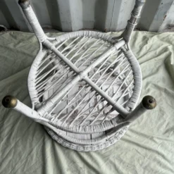 1970's Wicker Side Table 14 1970's Wicker Side Table -chairish shop 1970s wicker side table 4553 scaled