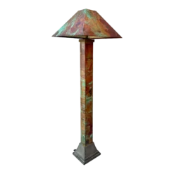 1980's Arts And Craft Style Textured Copper Floor Lamp